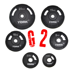 York Barbell G2 2" Cast Iron Olympic Weight Plates