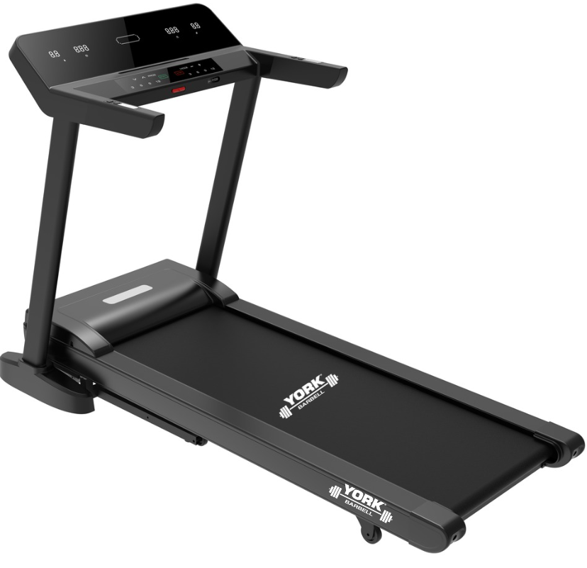 York Barbell HT9 Folding Treadmill LED display 22Km H powered incline