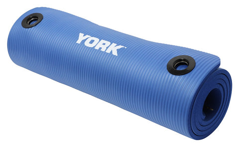 York NBR Yoga Mat with Hanging Grommets (Blue, Black, Pink)