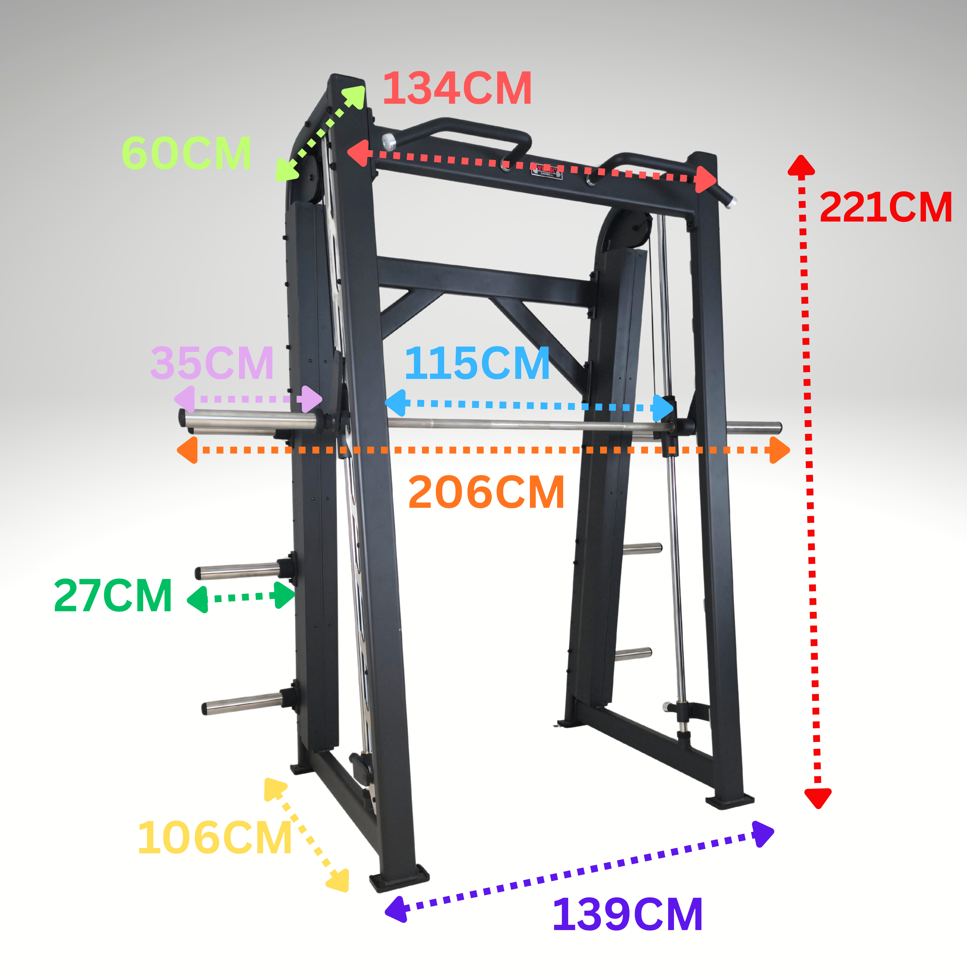 York Barbell C32SM Counter Balance Smith Machine with Weight Plate Storage