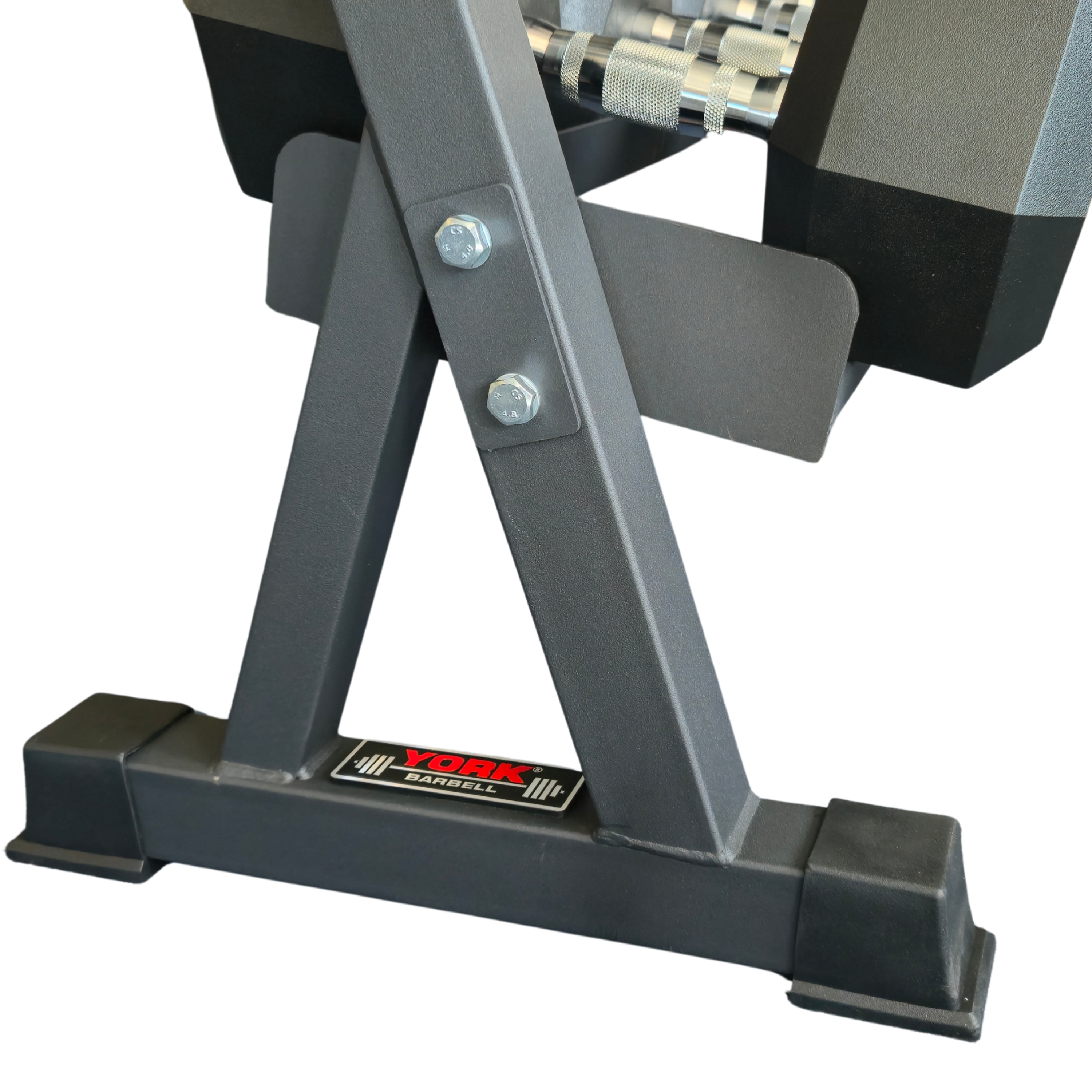 York Barbell 350KG Premium Hex Dumbbell & Angled Rack Bundle Set