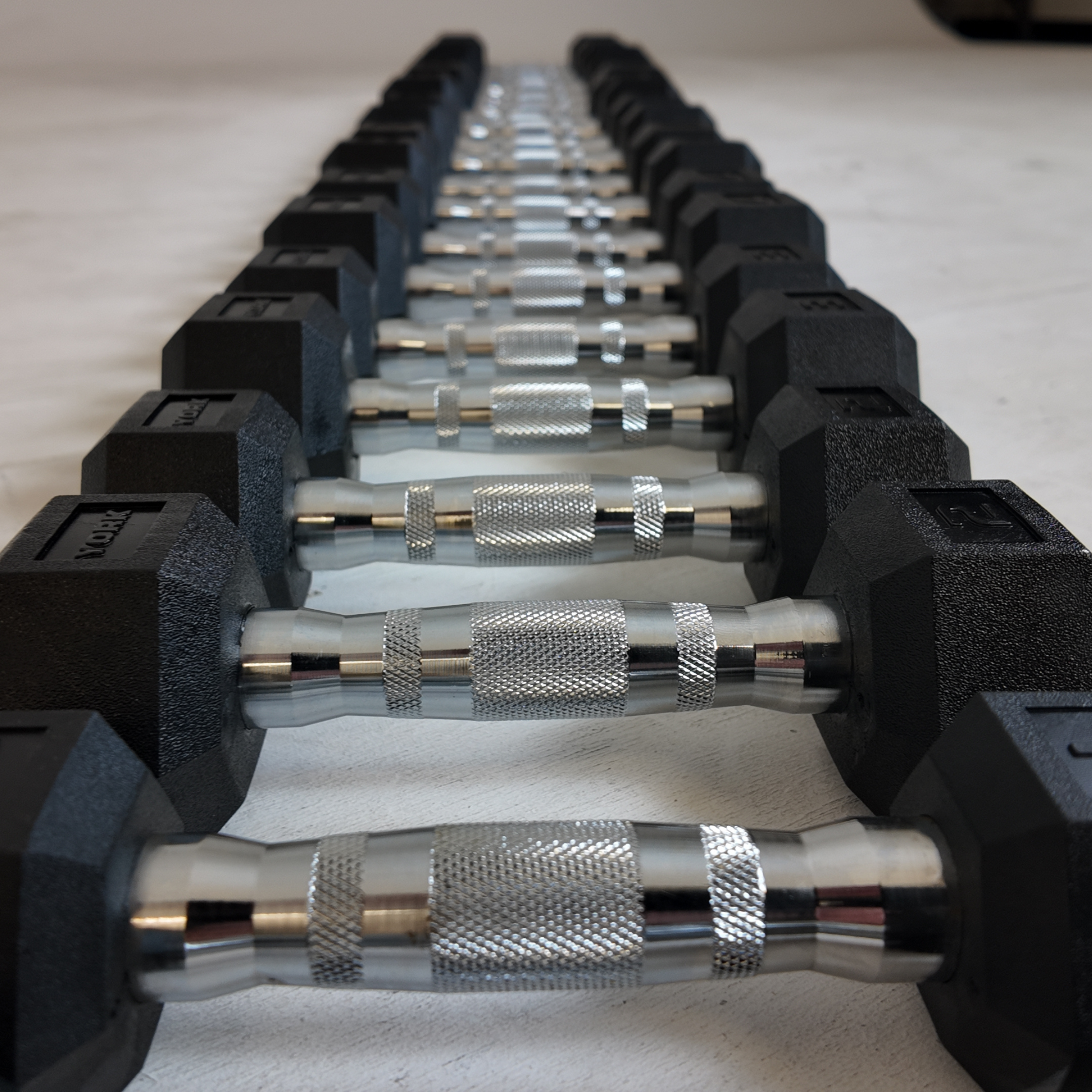 York Barbell 1kg-10kg Pro Hex Dumbbells Set - (20 Dumbbells)