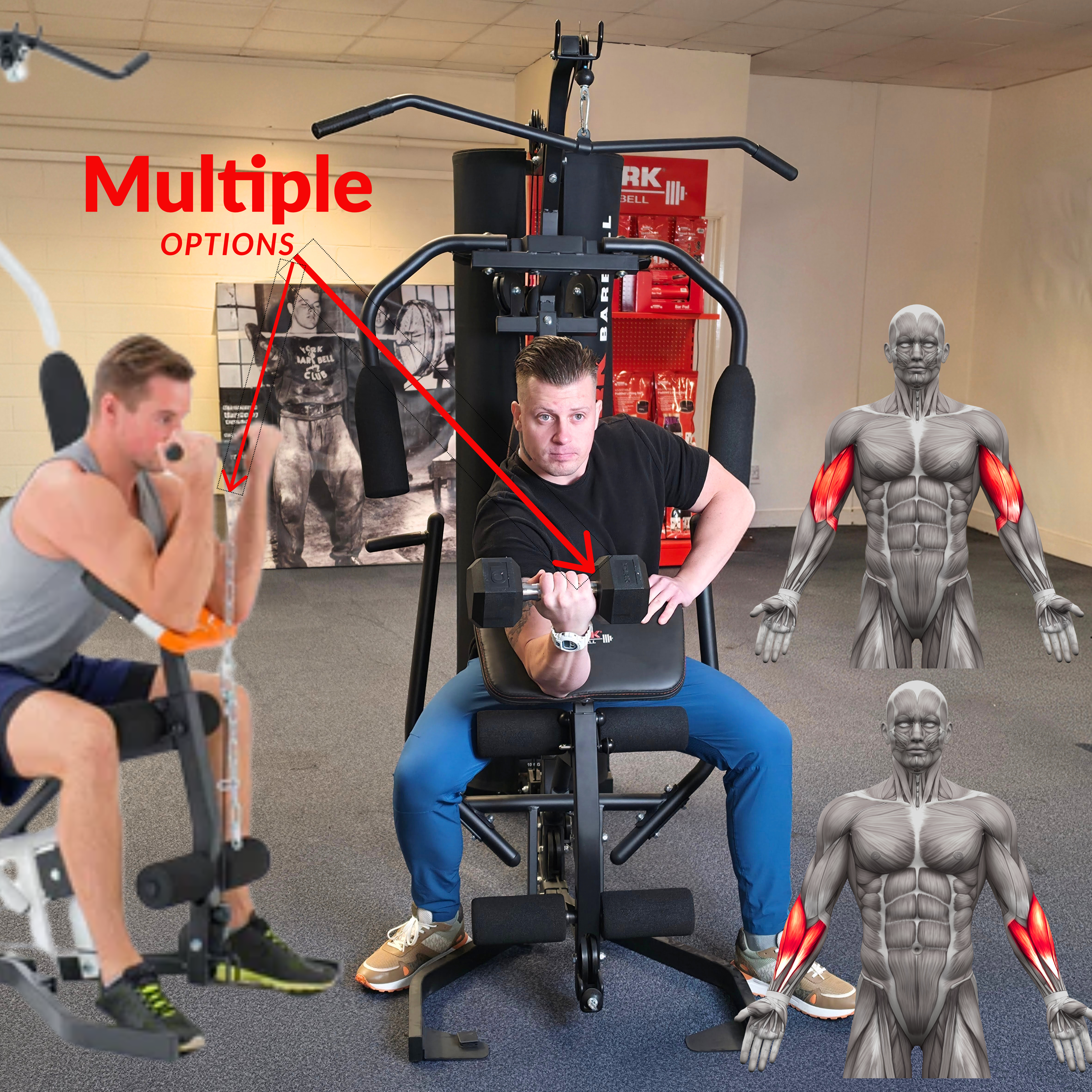 York Barbell Heavy-Duty HG7 Multigym 100KG Stack