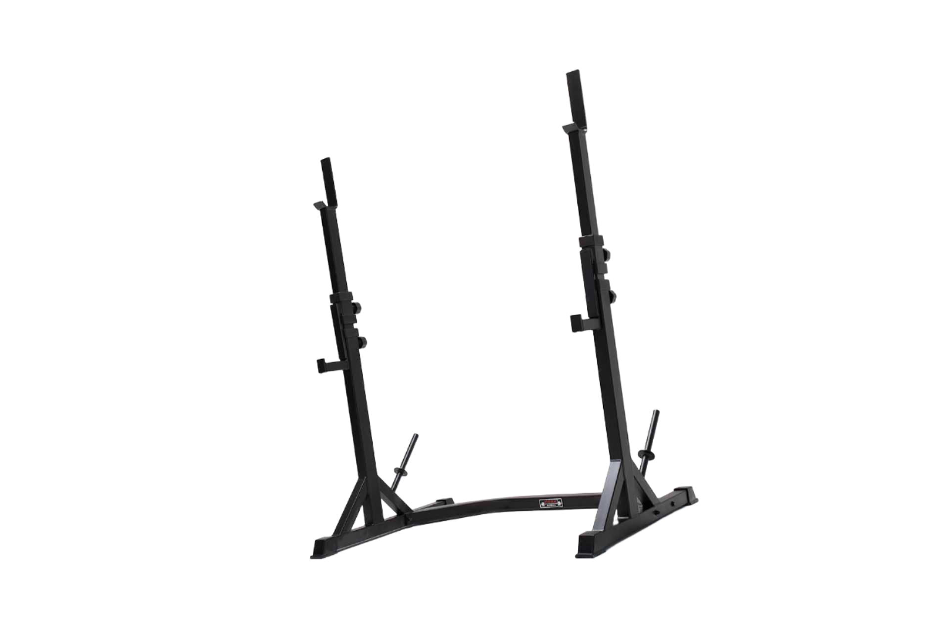 York Barbell C19S Squat Stands with Drop Hooks, Plate Storage