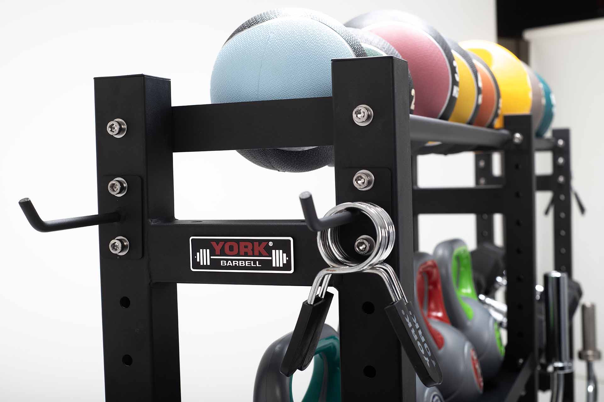 York Barbell 4-Tier Functional Weights & Bar Storage  - Black