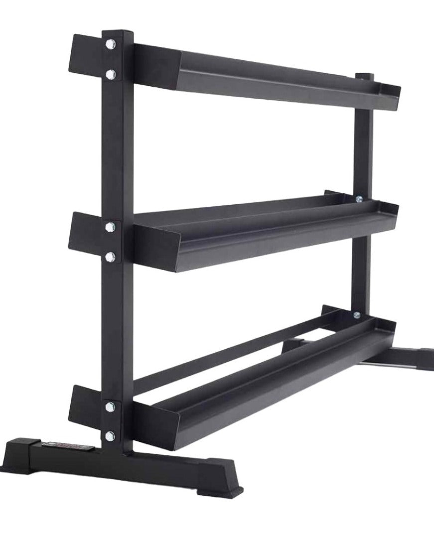 York Barbell 3 Tier Rubber Hex Dumbbell Rack