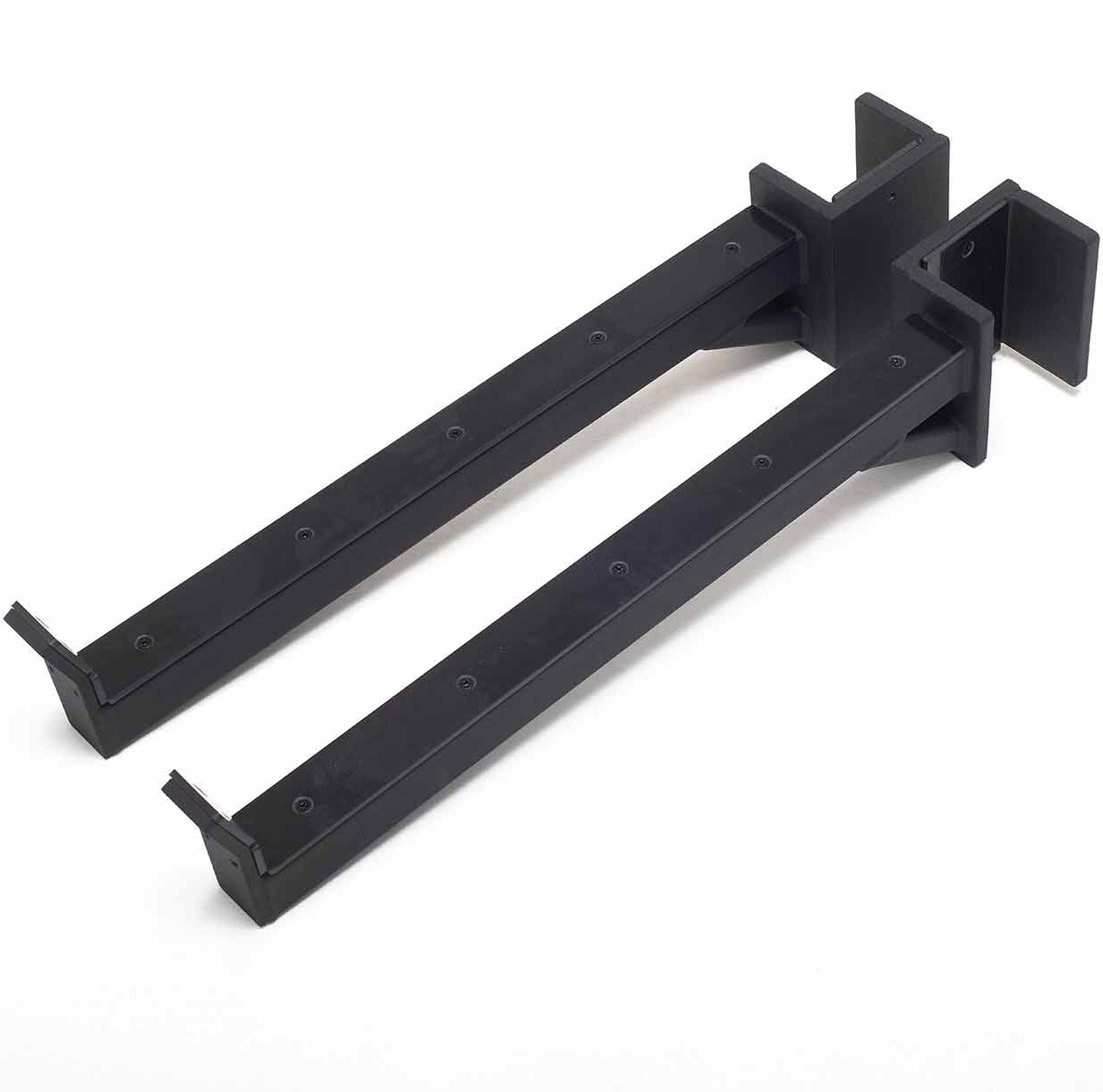 York Barbell C32SA Olympic Half Rack Safety Spot Arm Attachment (Pair) - Fixes On The Posts Allowing Safer Lifting