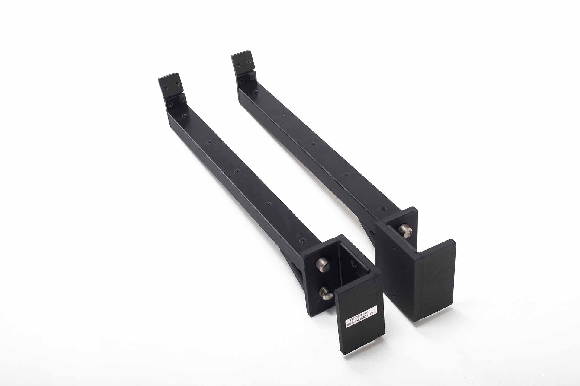 York Barbell C32SA Olympic Half Rack Safety Spot Arm Attachment (Pair) - Fixes On The Posts Allowing Safer Lifting