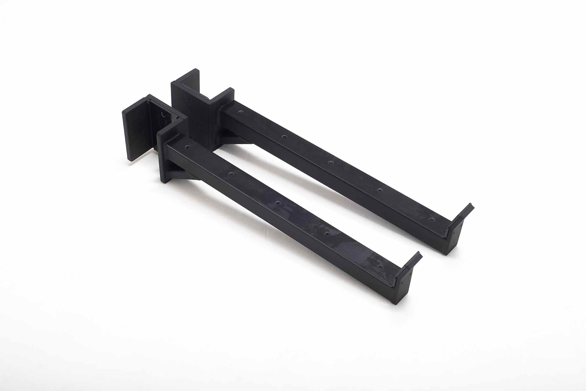 York Barbell C32SA Olympic Half Rack Safety Spot Arm Attachment (Pair) - Fixes On The Posts Allowing Safer Lifting