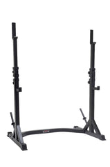 York Barbell C19S Squat Stands with Drop Hooks, Plate Storage