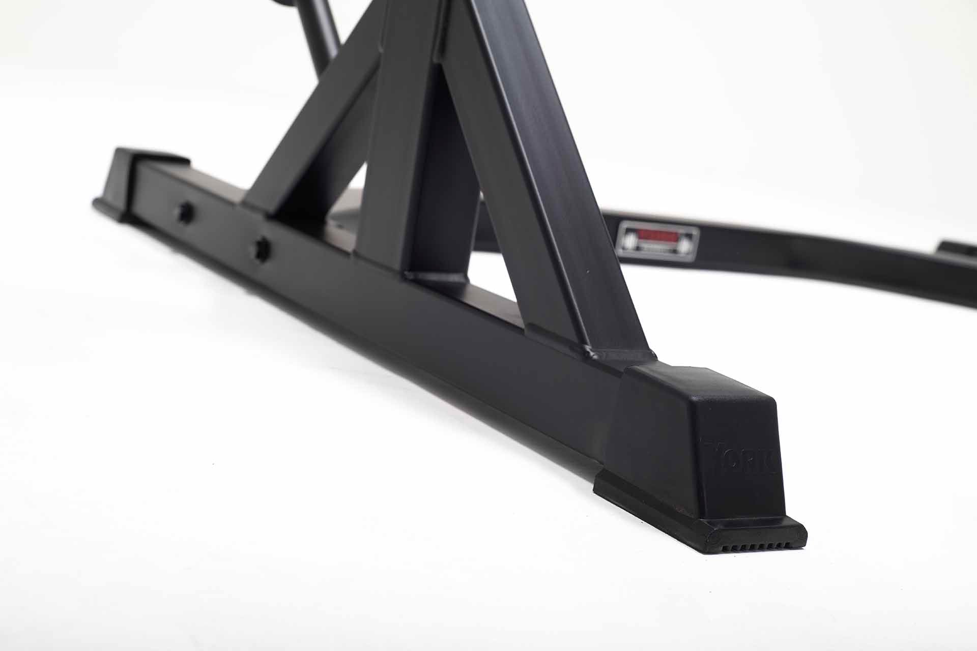 York Barbell C19S Squat Stands with Drop Hooks, Plate Storage