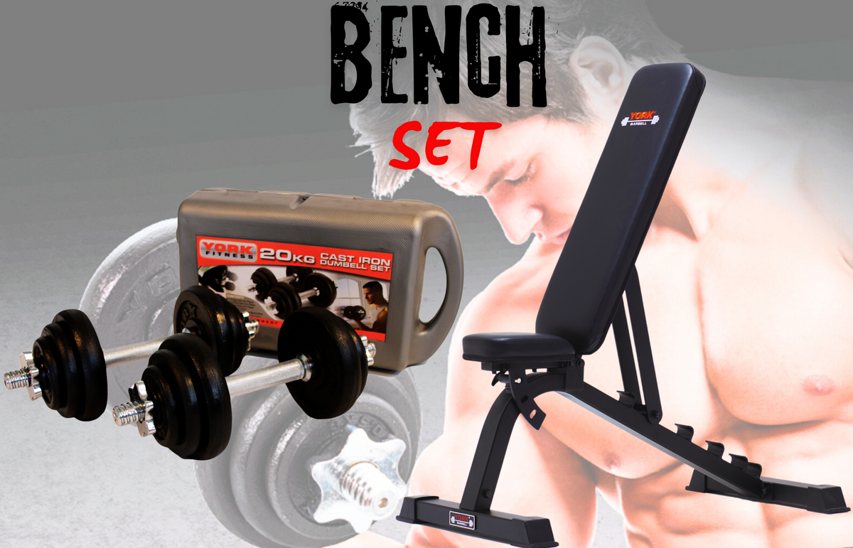 York Barbell C19DB Bench Combo Starter Bundle