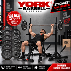 York Barbell C19S Olympic Squat Stands Bundle