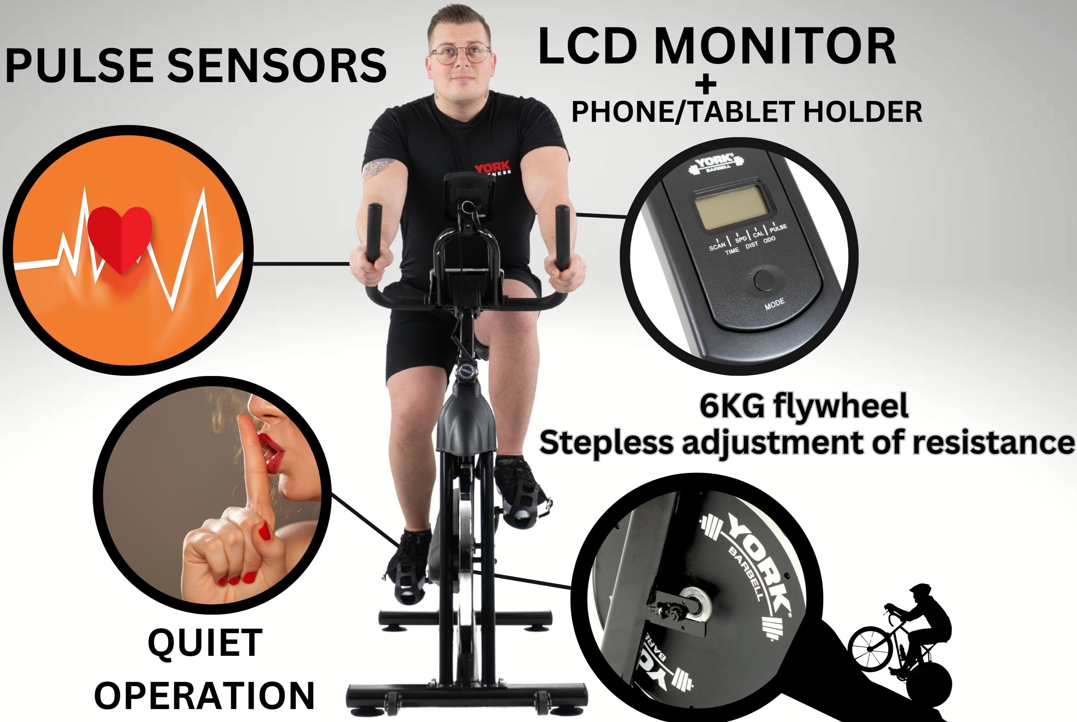 York Barbell HSB3 Indoor Training Bike – York Fitness