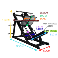 YORK BARBELL C32LP 45DEGREE LEG PRESS WITH WEIGHT PLATE STORAGE