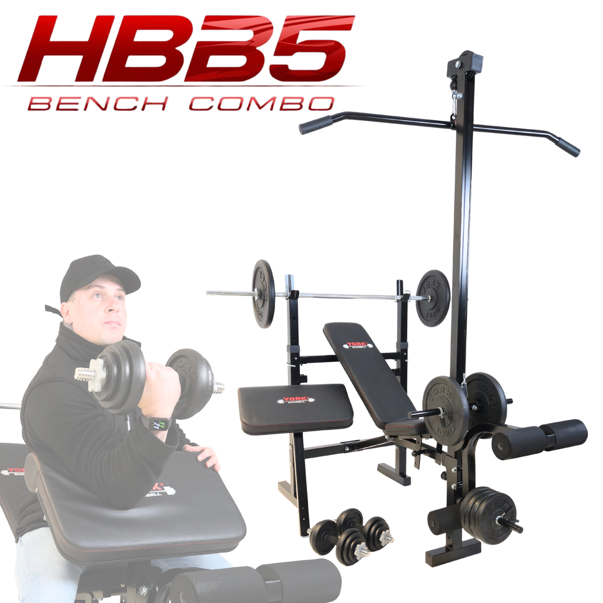 York Barbell HBB5 Complete Bench Combo Bundle