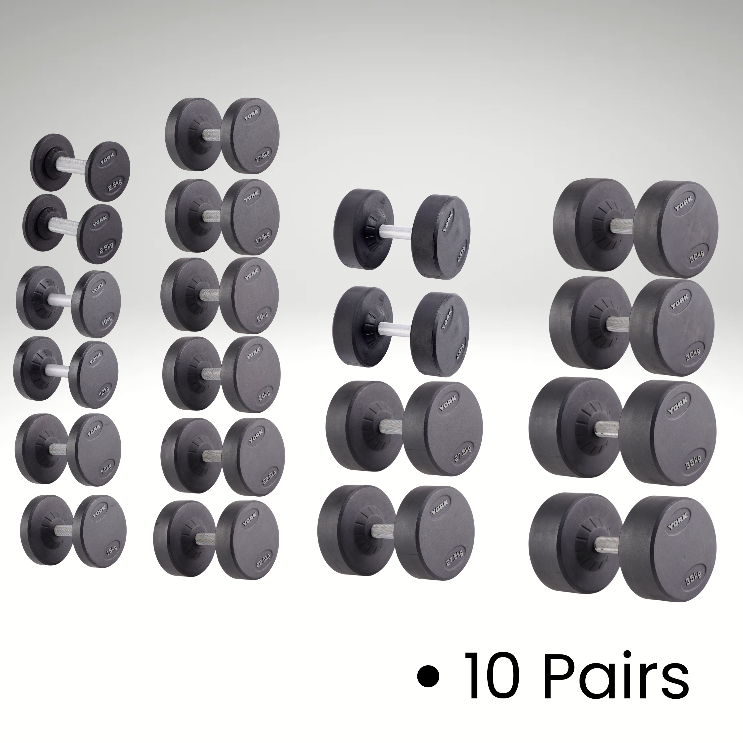 York Barbell 410kg Pro-Style Dumbbells & Rack Set