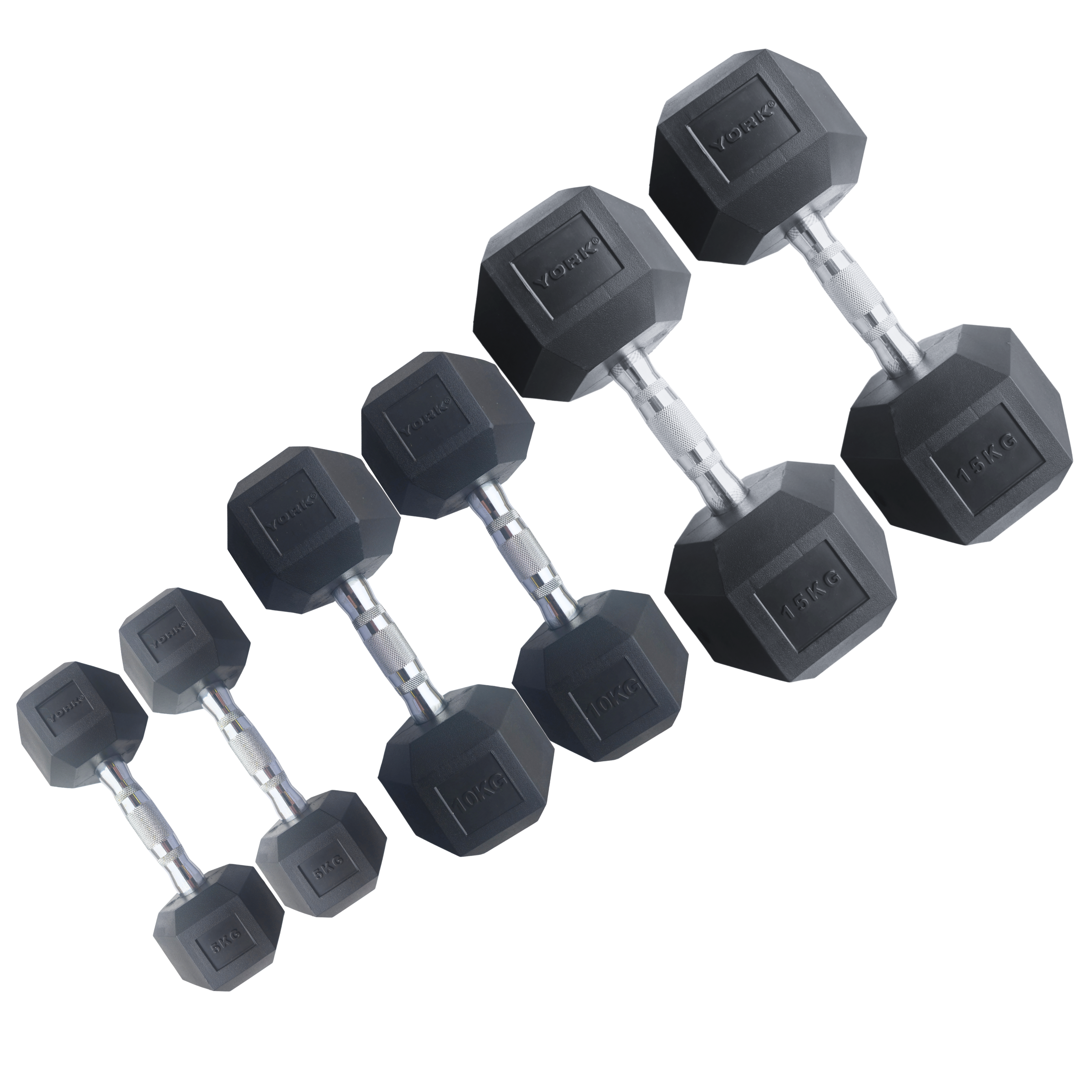 York Barbell Hex Dumbbells Bundle 60Kg set