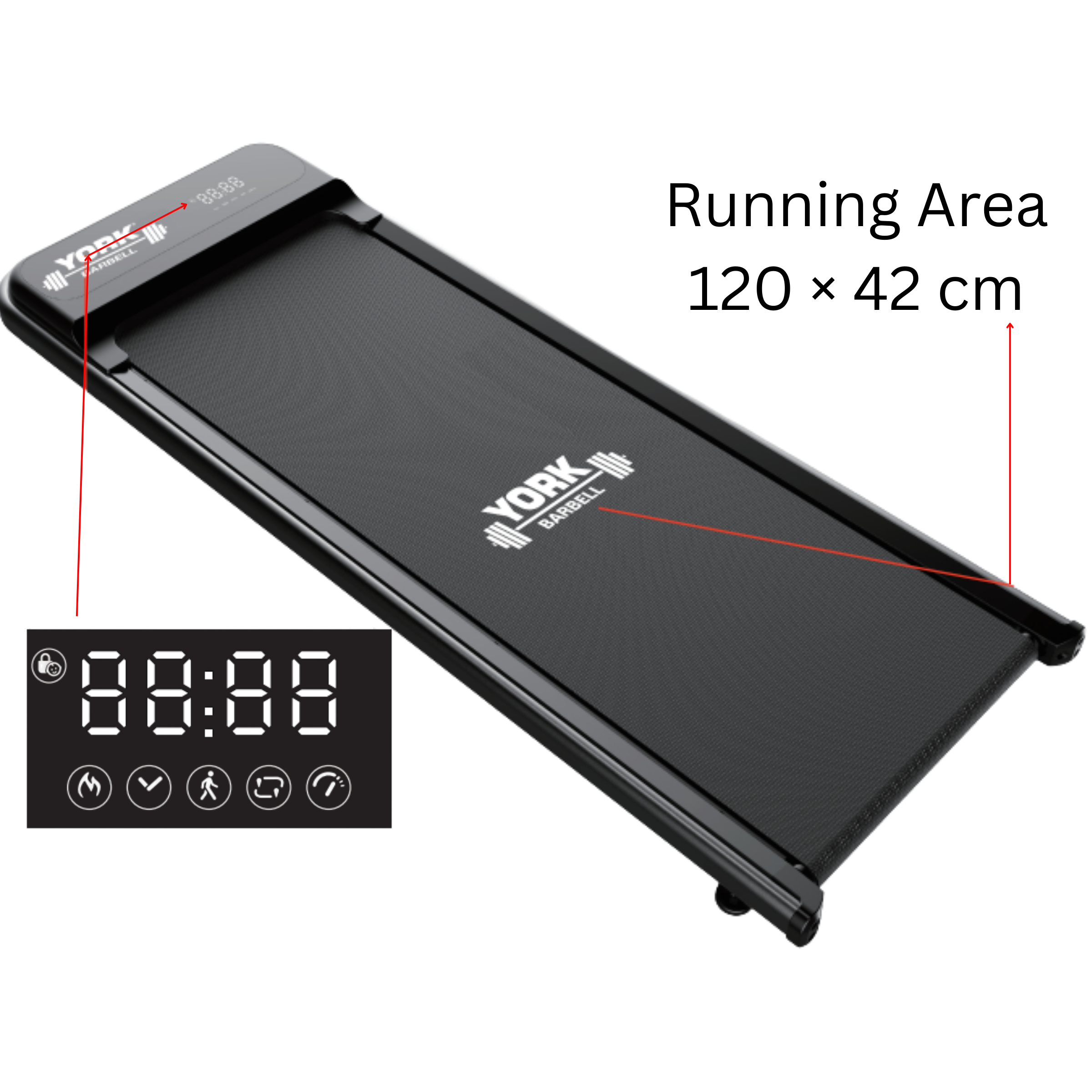 York Barbell HT1 Walking Pad Treadmill - York Fitness