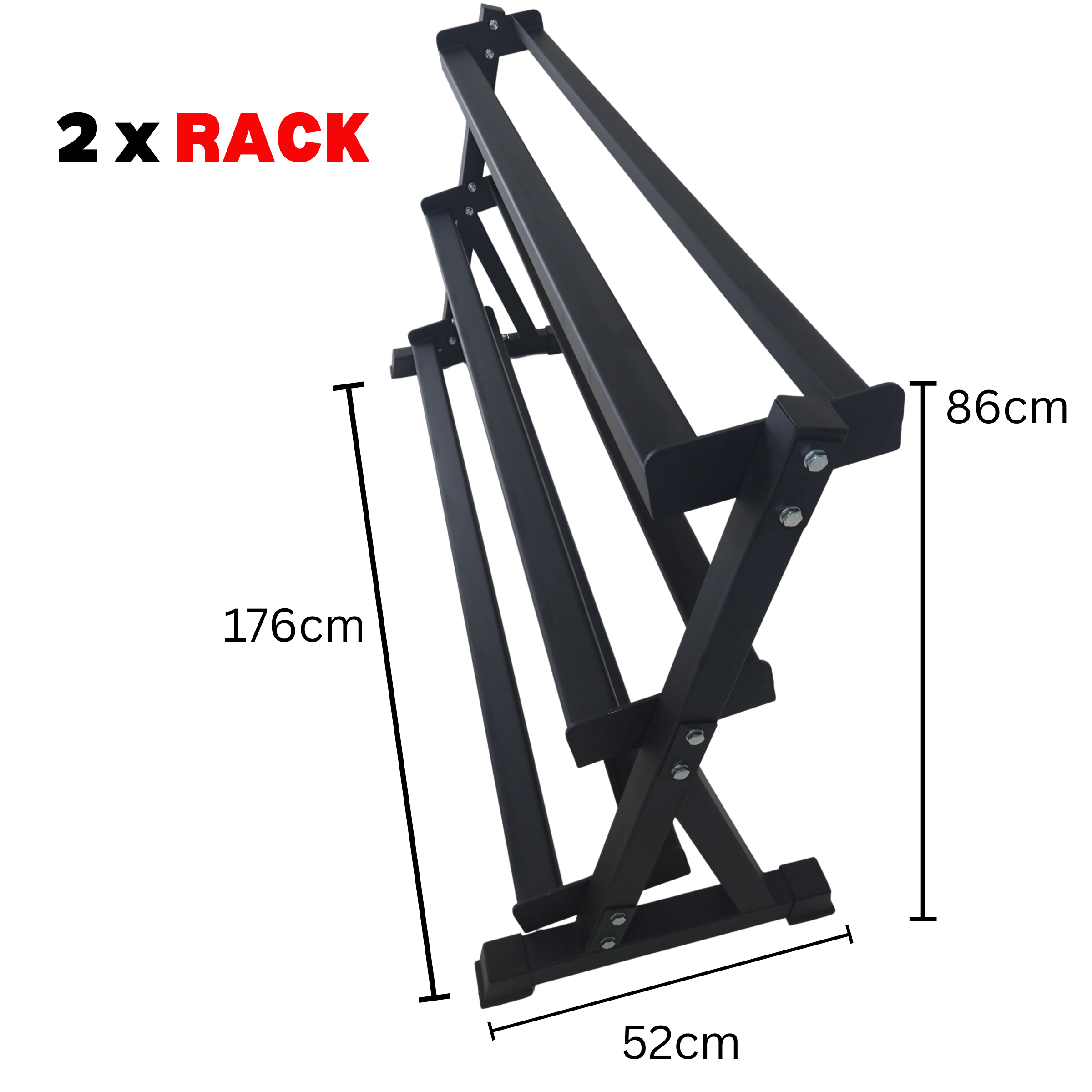 York Barbell PRO style round dumbbell + 2 X Rack Bundle 2.5kg – 50kg -Pairs