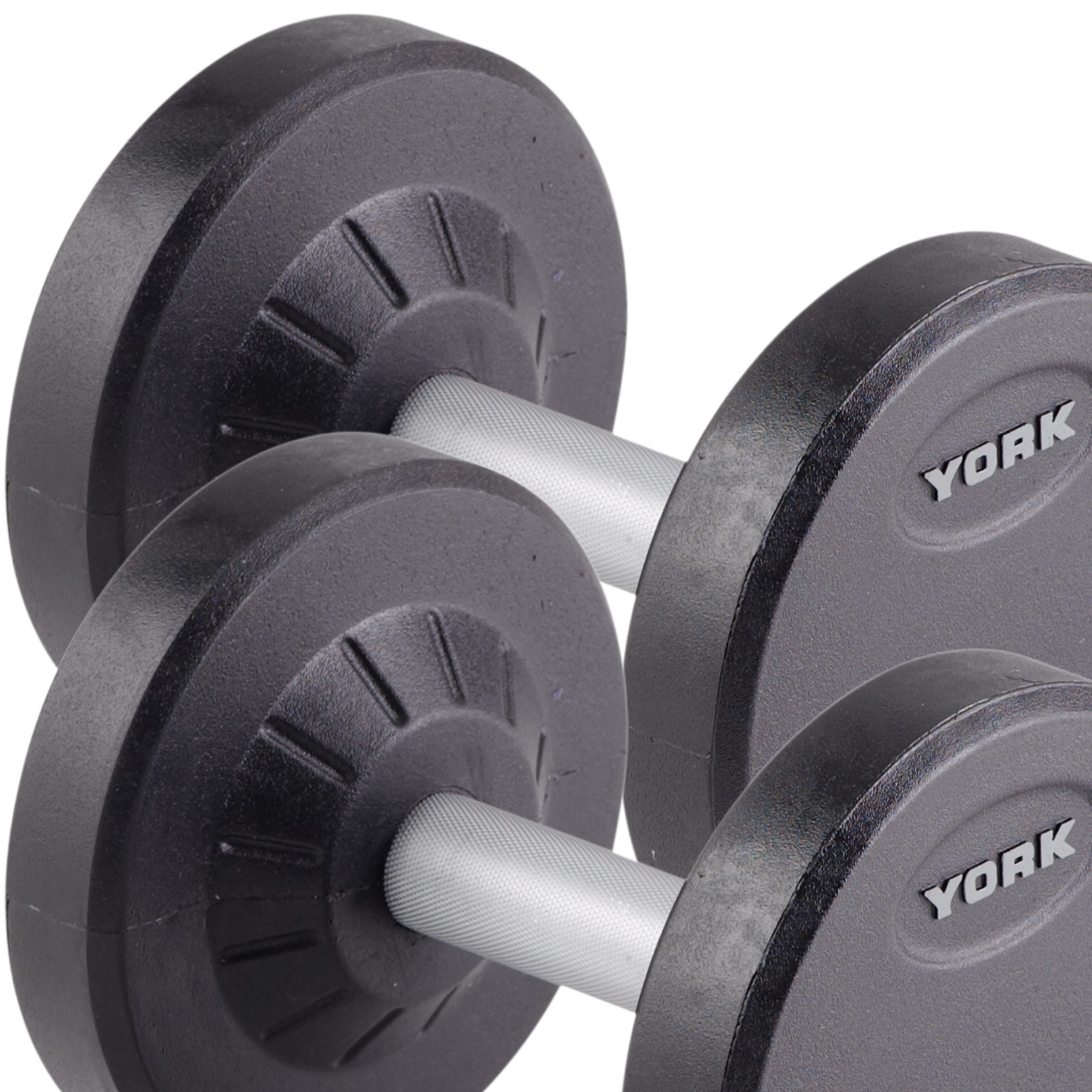 York Barbell PRO style round dumbbell + Rack Bundle 2.5kg – 25kg -Pairs
