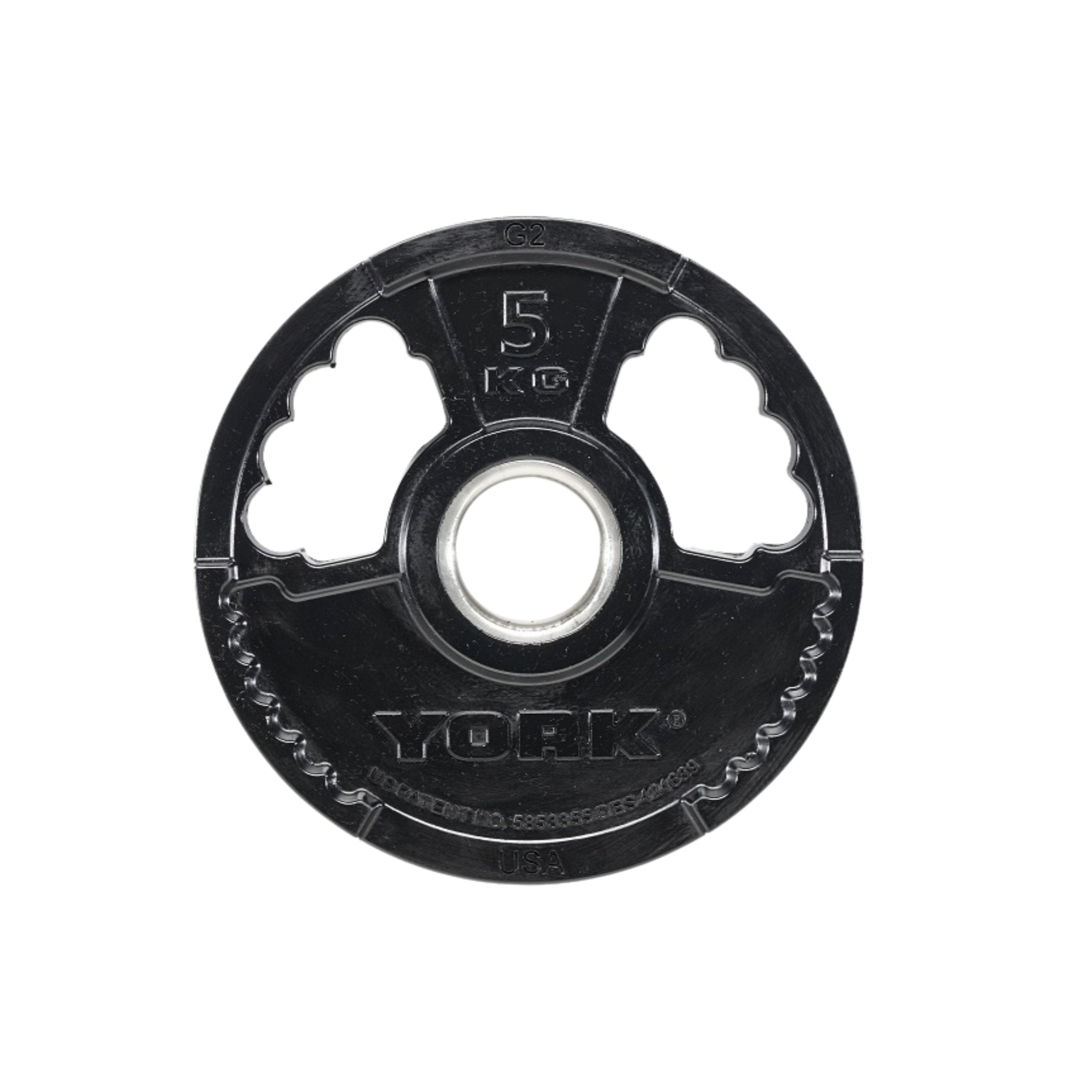 York Barbell G2 Rubber Thin Line Olympic Weight Plates