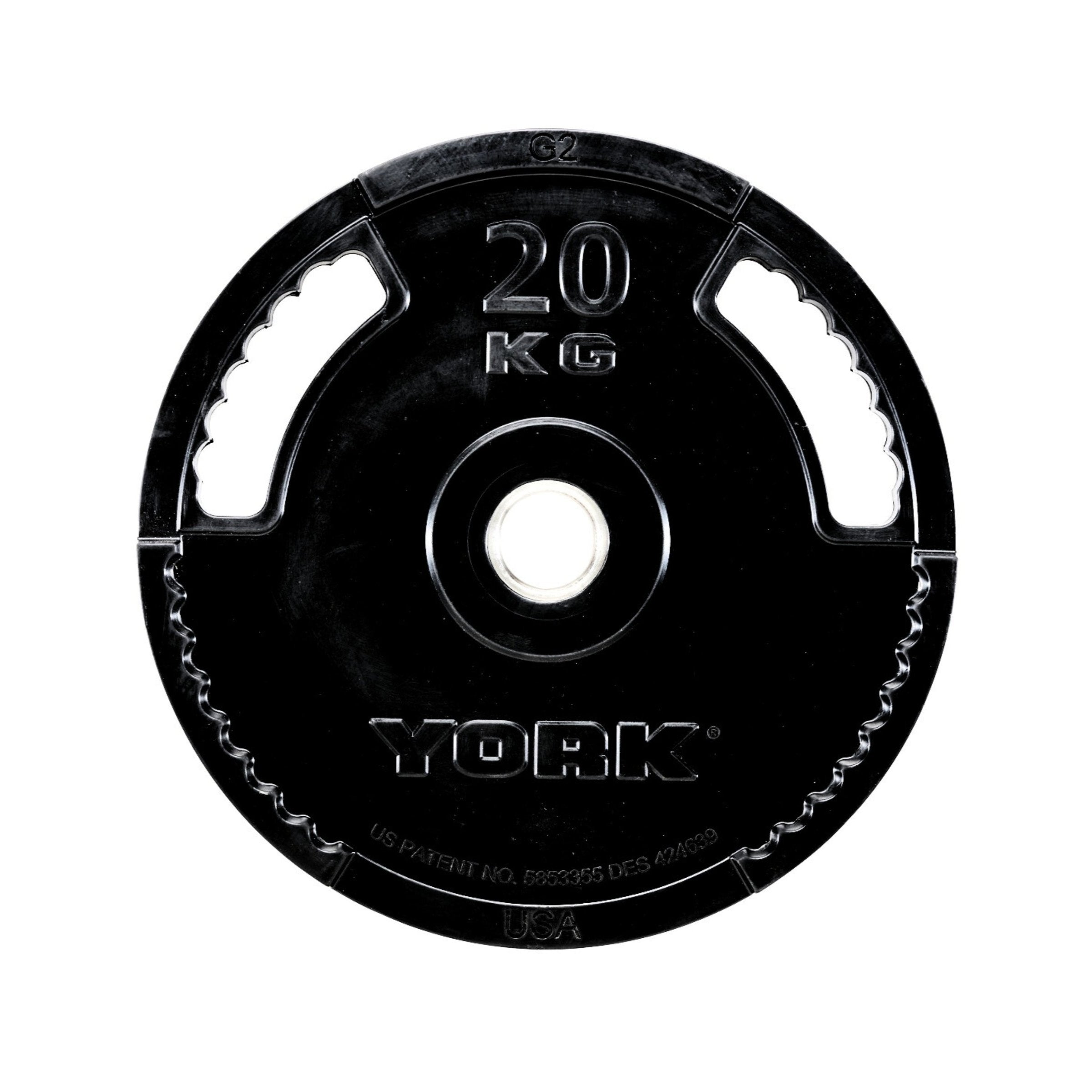 York Barbell G2 Rubber Thin Line Olympic Weight Plates