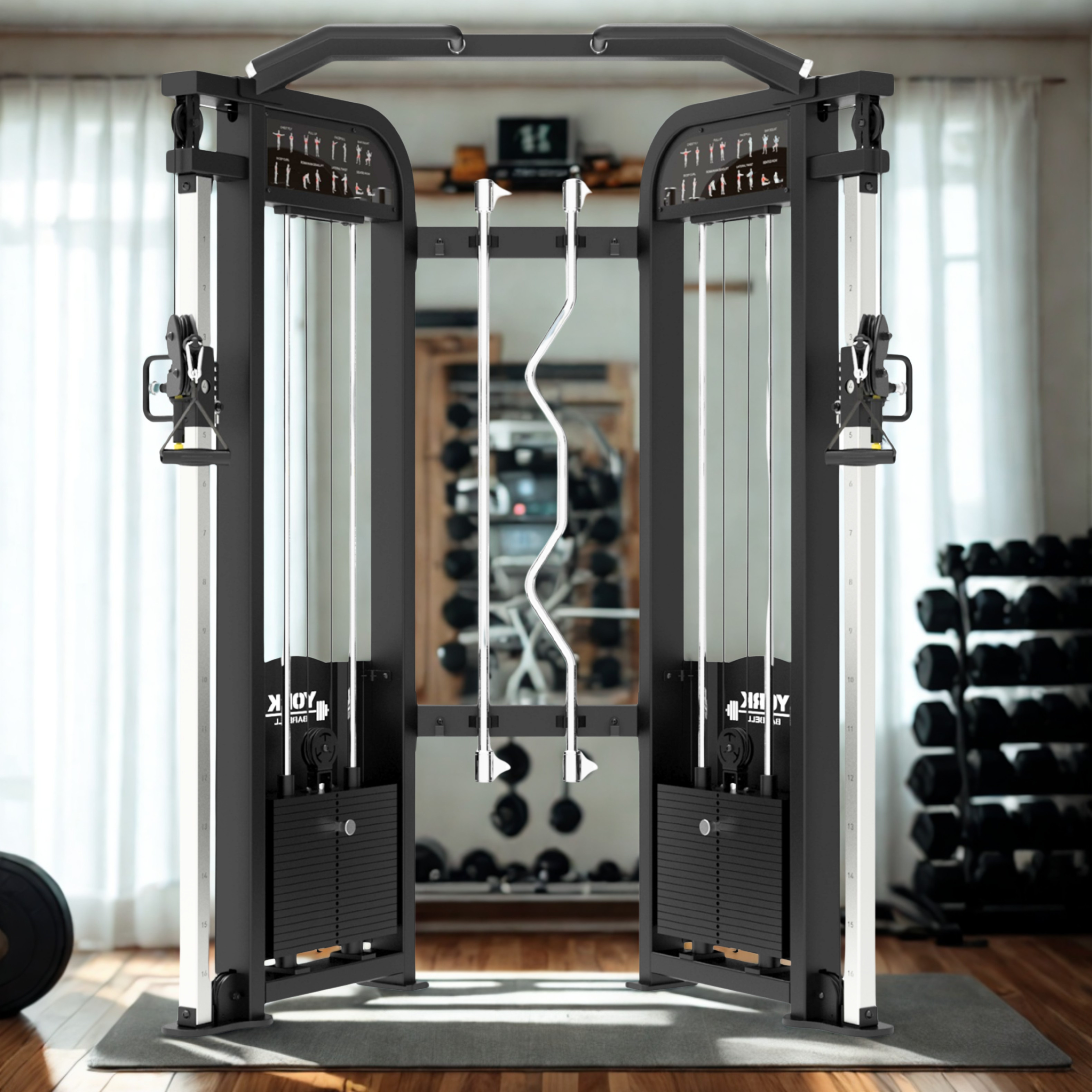YORK BARBELL C32FT FUNCTIONAL TRAINER INC. 2 X 100KG