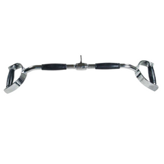 York 24" Chrome Pro Style Lat Bar with PU Grip