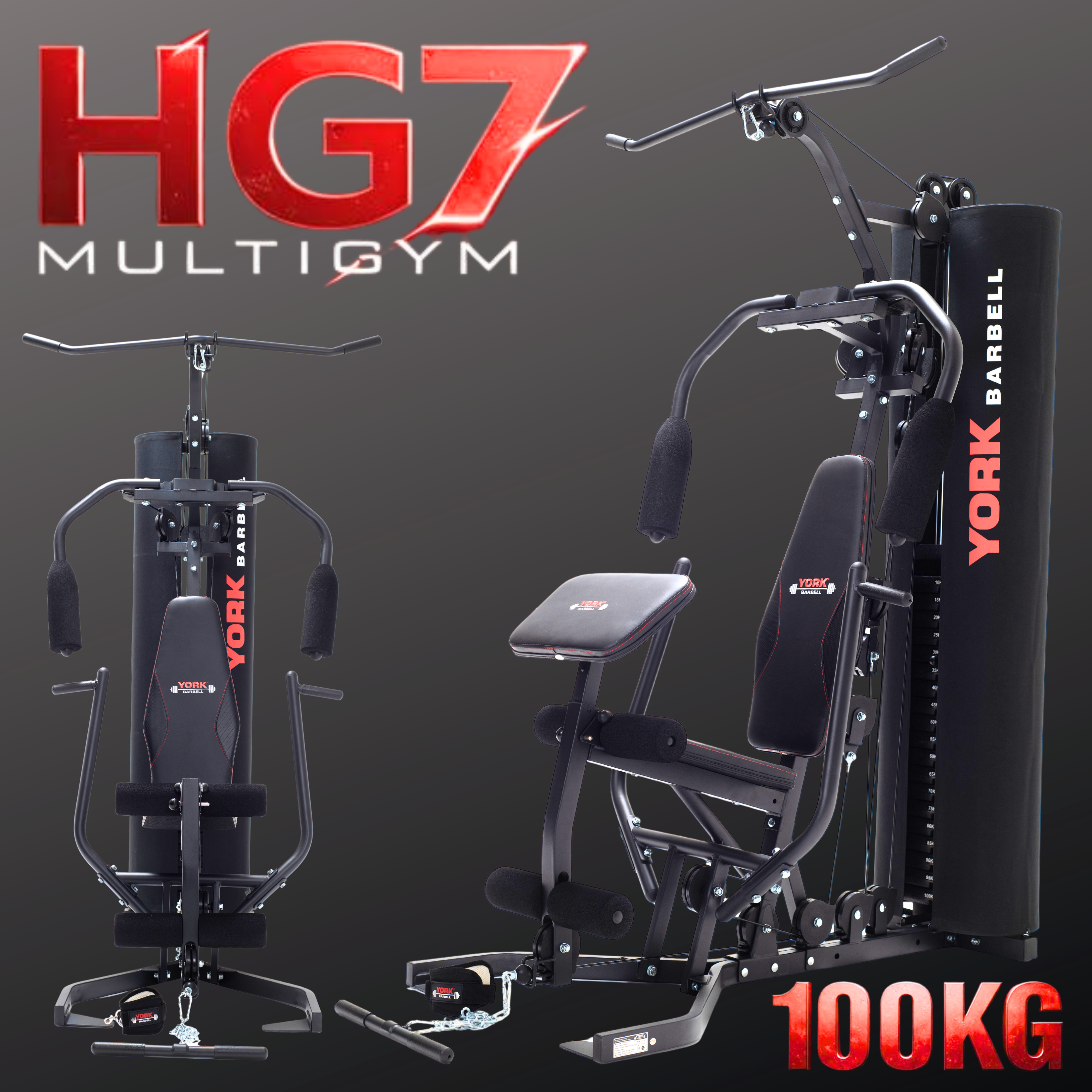 York Barbell Heavy-Duty HG7 Multigym 100KG Stack
