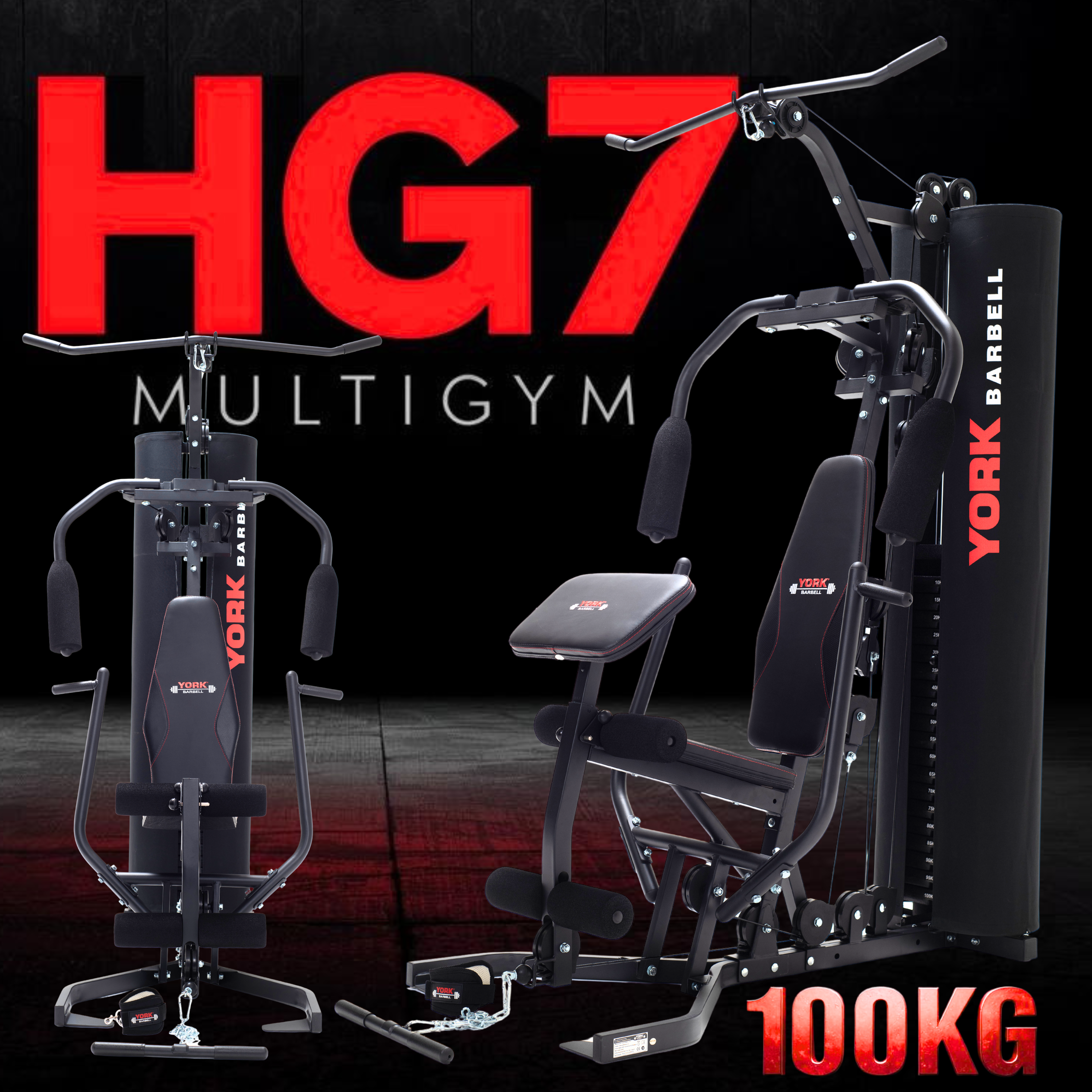 York Barbell Heavy-Duty HG7 Multigym 100KG Stack