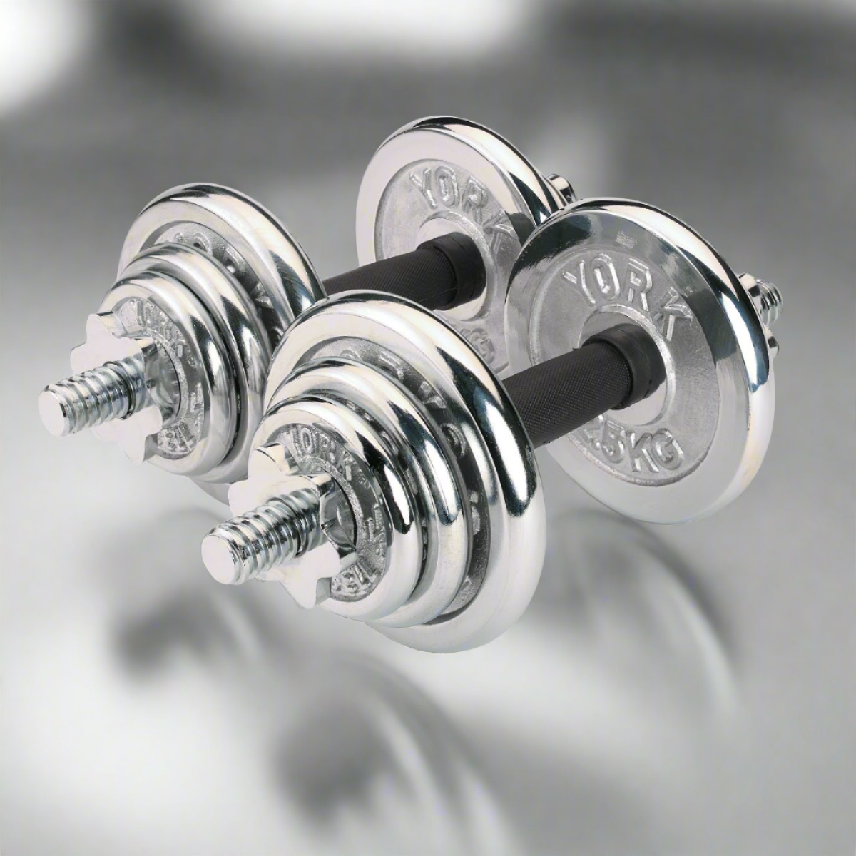 York Fitness 20 KG Chrome Dumbbell | Weight Set