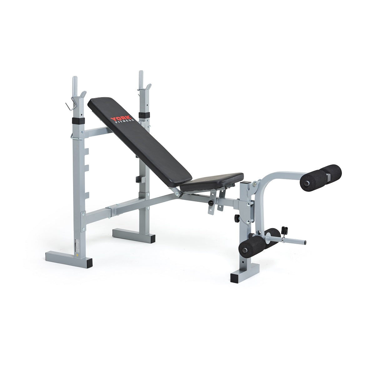 York Barbell Weight Lifting Starter Set - Bench, Solid Steel Bars & 80kg Weights