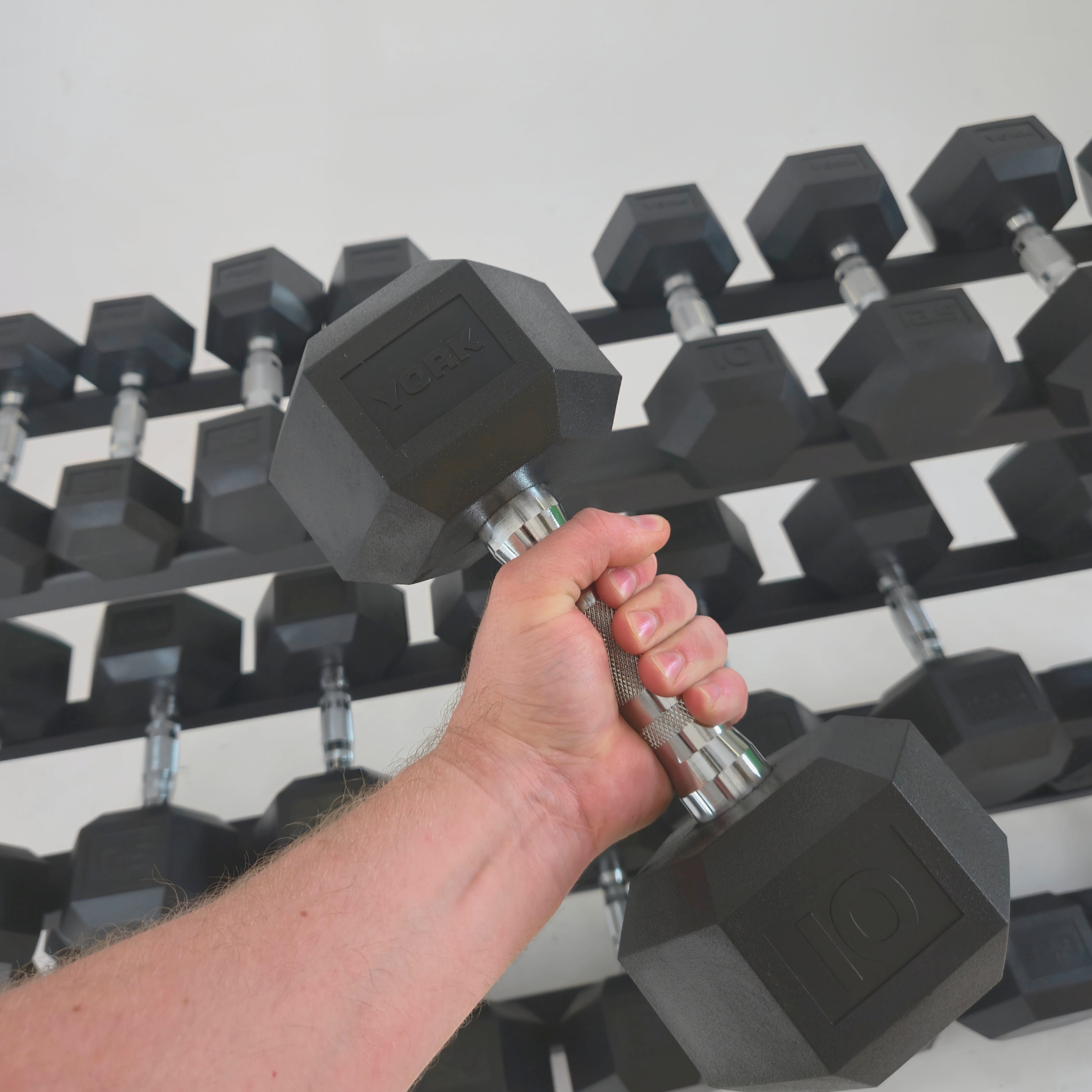 York Barbell 540KG  PRO Hex Dumbbell & Rack Bundle Set