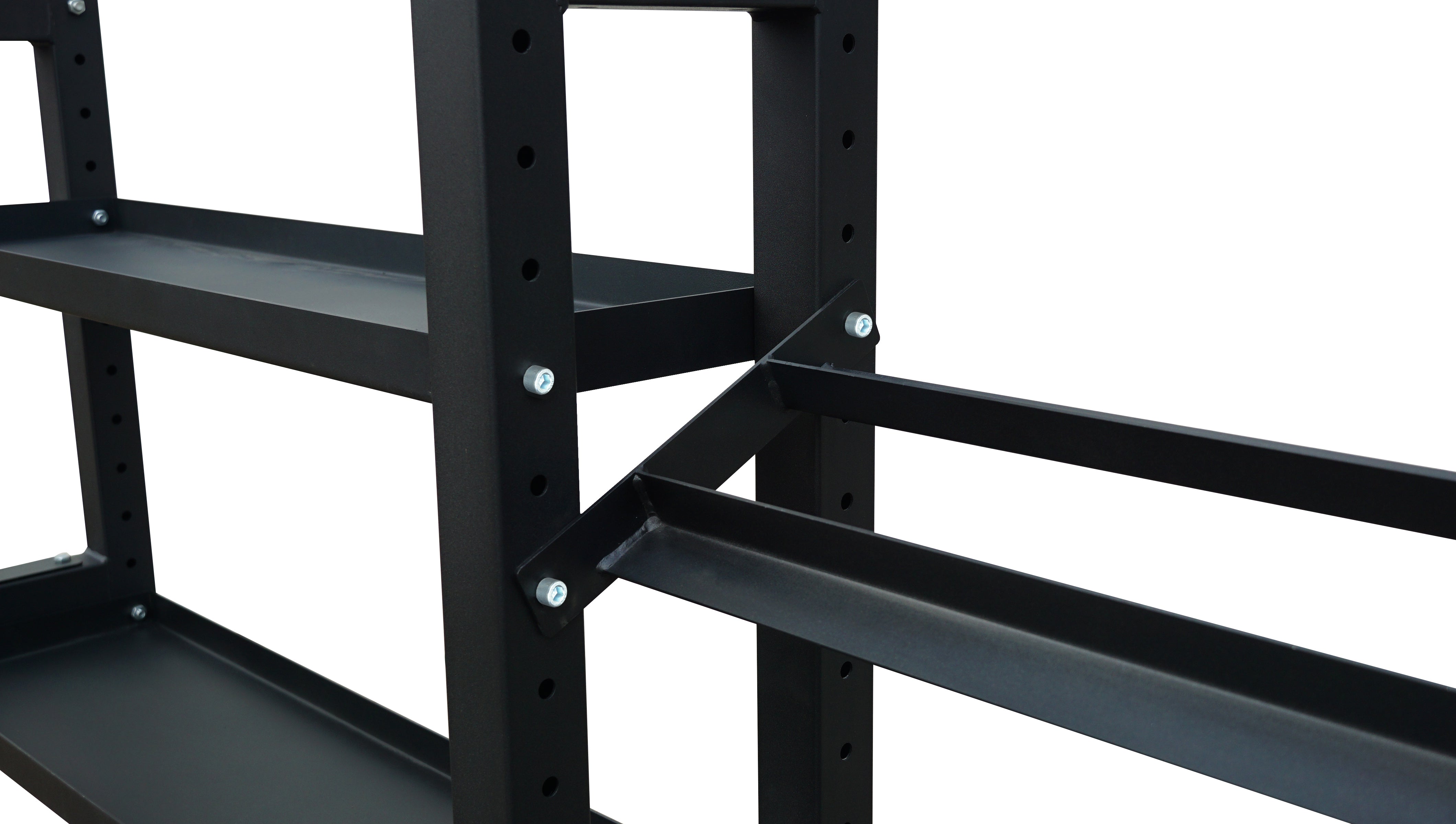 York Barbell 4-Tier Functional Weights & Bar Storage  - Black