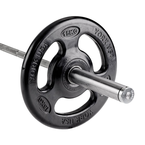 York Barbell ISO-Grip Rubber Olympic Weight Plates, York Fitness