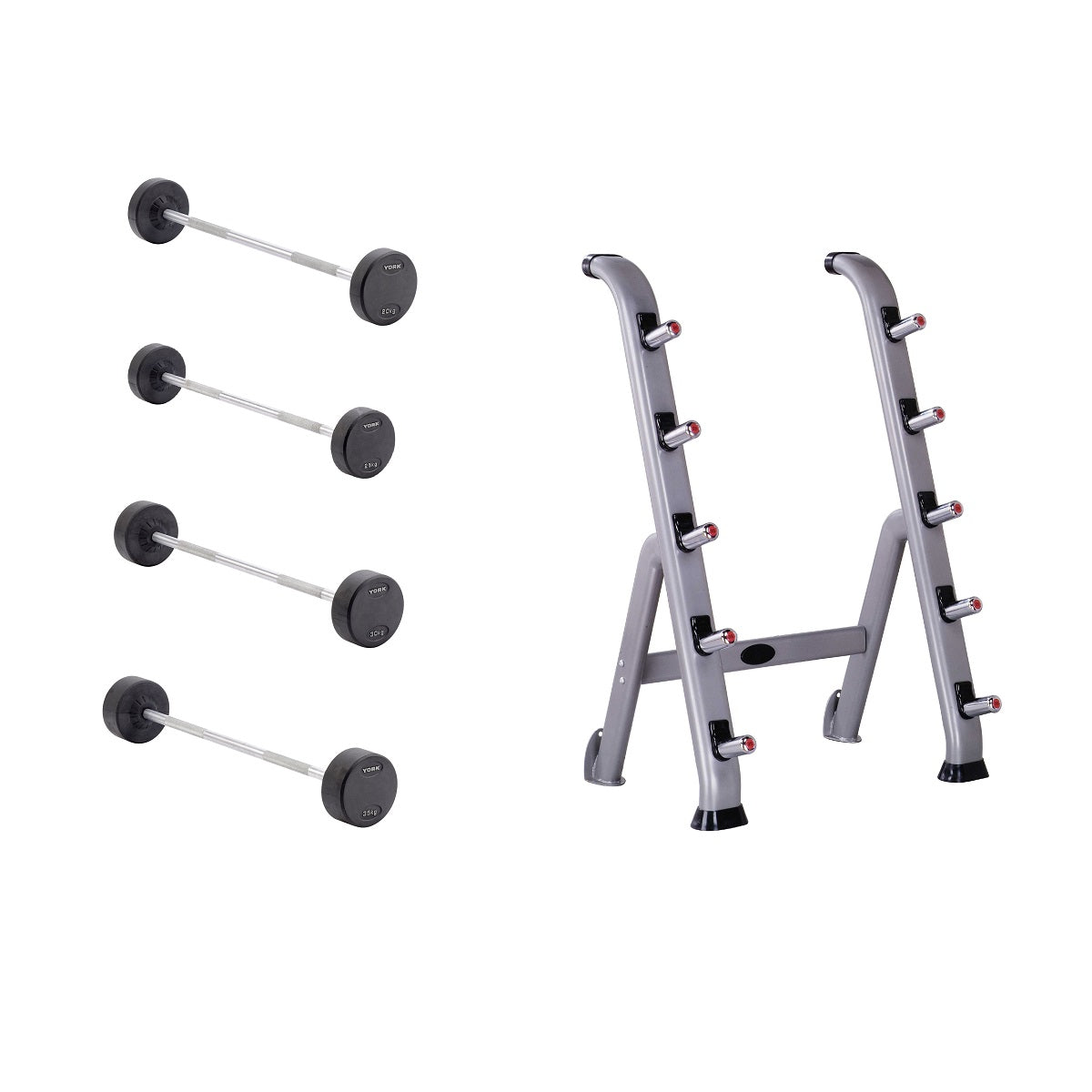 York Barbell Pro Style Fixed Weight Barbells & Sets, York Fitness