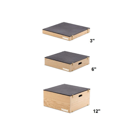 York Barbell Stackable Jerk / Plyometric Boxes & Sets, York Fitness