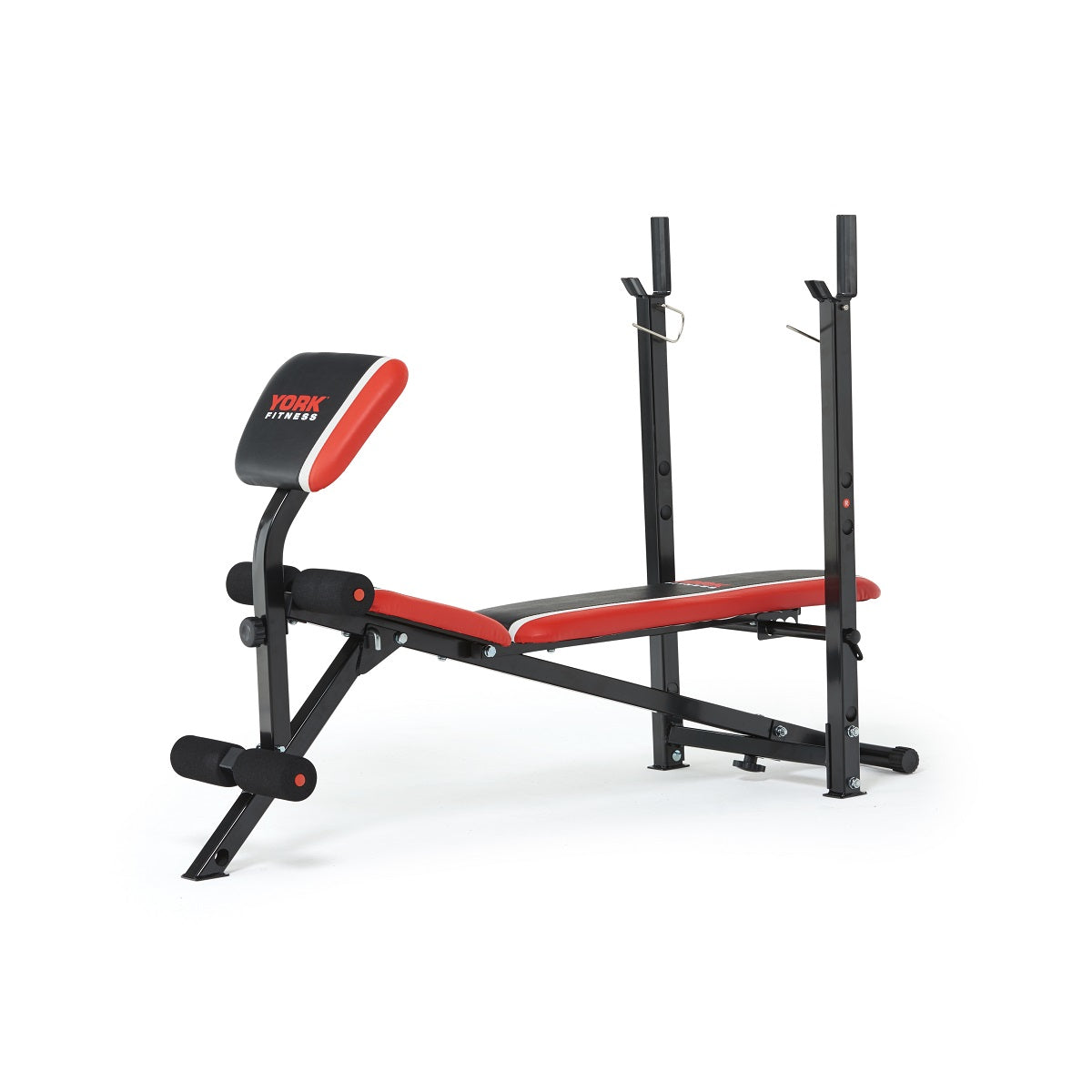 York Fitness Warrior 2 in 1 Folding Barbell & Ab Bench with Curl, York Fitness