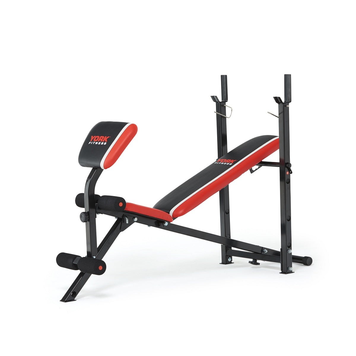 York Fitness Warrior 2 in 1 Folding Barbell & Ab Bench with Curl, York Fitness
